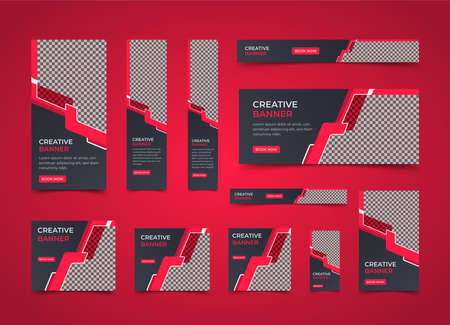 Banner template design in vector