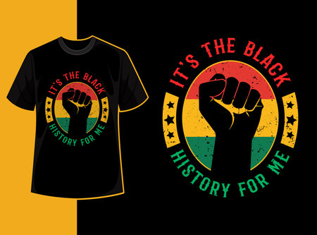 Typography vintage black history month t shirt design with black history quote and vector shapeのイラスト素材