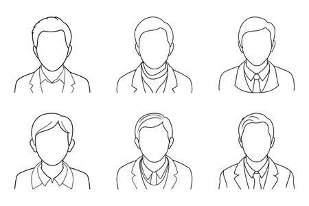 Person icon bundle set in creative vector, Set of business people icons. Businessman, businesswoman, businessman, manager, office worker. Vector illustration.のイラスト素材