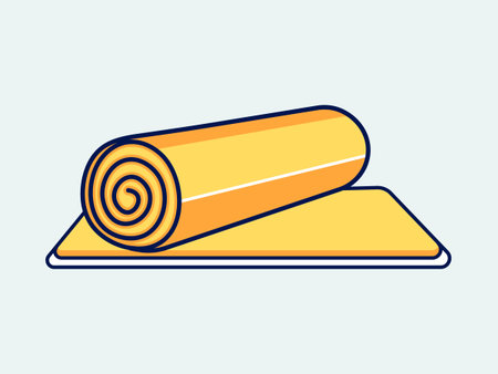 Yoga mat vector in flat illustration styleのイラスト素材