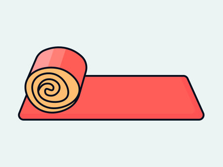 Yoga mat vector in flat illustration styleのイラスト素材