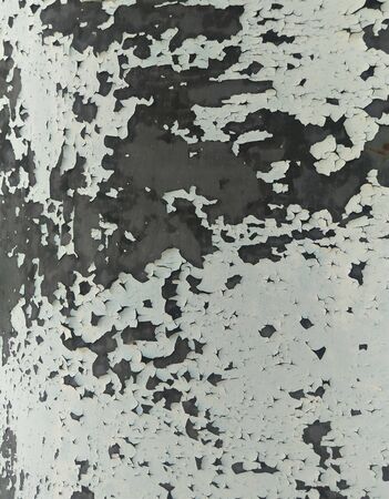 abstract background of gray-blue craquelure of old oil paintの写真素材