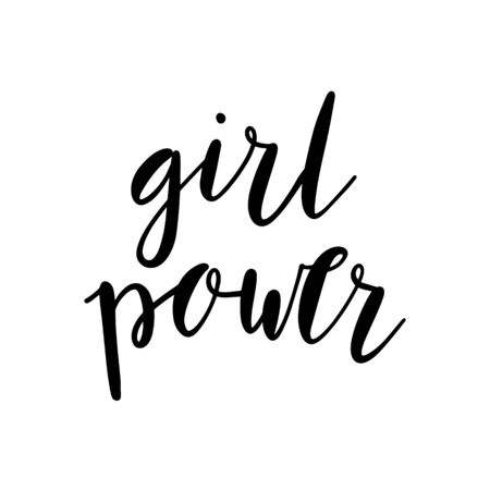 Girl Power. Simple modern brush calligraphy.のイラスト素材