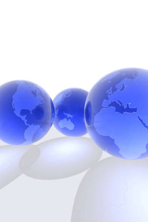 3d render of globes.の写真素材