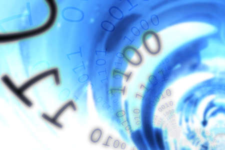 High amount data transfer in cable. Abstraction digital design.