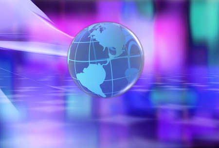 3d render of globes.の写真素材