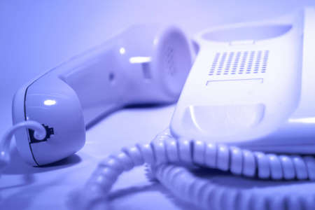 Close-up of pushbutton model telephone.の写真素材