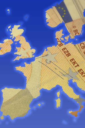 Illustration of Euro sign. Conceptual illustration of money. europeの写真素材