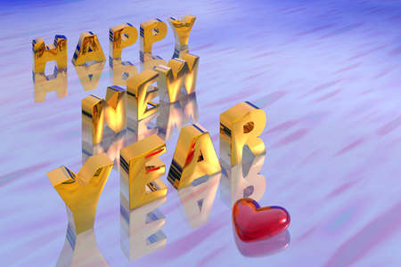 Illustration of new year text