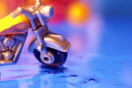 Toy motorbike close-up