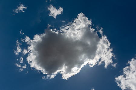 Wonderful blue sky with white clouds. Abstract background.