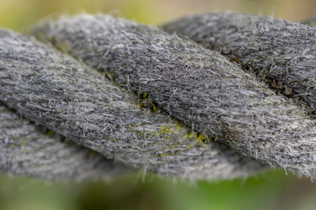 Rope made of natural coarse sisal fiber.の写真素材