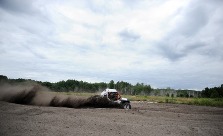 WARSAW, POLAND - JULY 11 2015: Polish Safari Rally Cross Championshipのeditorial素材