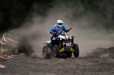 WARSAW, POLAND - JULY 11 2015: Polish Safari Rally Cross Championshipのeditorial素材
