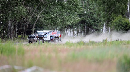 WARSAW, POLAND - JULY 11 2015: Polish Safari Rally Cross Championshipのeditorial素材