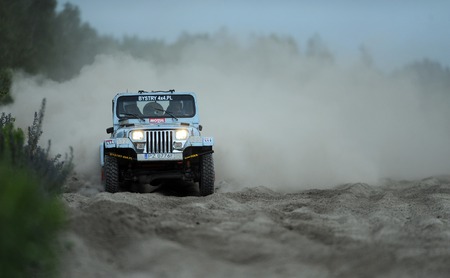 WARSAW, POLAND - JULY 11 2015: Polish Safari Rally Cross Championshipのeditorial素材
