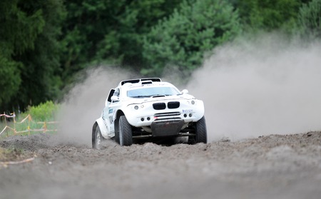 WARSAW, POLAND - JULY 11 2015: Polish Safari Rally Cross Championship