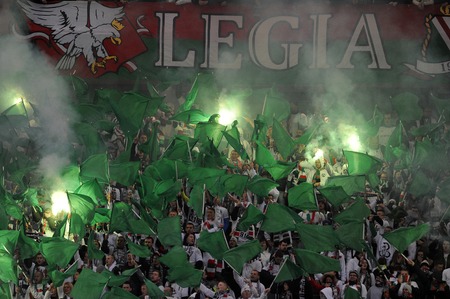 WARSAW, POLAND - NOVEMBER 21, 2015: T-Mobile Extra League Polish Premier Football League Legia...
