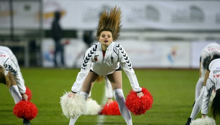 WARSAW, POLAND, MARCH 19,  2016: Inernational rugby game Poland - Belgium Europe Rugby Cupのeditorial素材