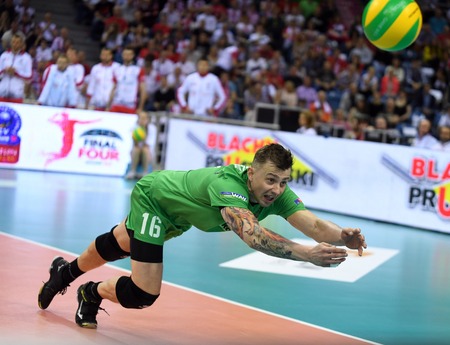 WARSAW, POLAND - APRIL 16, 2016: Volleyball Champions League Final Fourna / KRZYSZTOF with IGNACZAK (Asseco)のeditorial素材