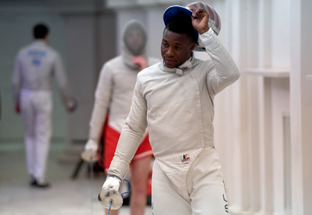 WARSAW, POLAND â FEBRUARY 25: Sabre de Wolodyjowski Internationa Fencing Federation Fencing Cup in mens sword FIAのeditorial素材