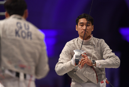 WARSAW, POLAND â€“ FEBRUARY 25: Sabre de Wolodyjowski Internationa Fencing Federation Fencing...