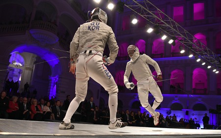 WARSAW, POLAND â€“ FEBRUARY 25: Sabre de Wolodyjowski Internationa Fencing Federation Fencing...