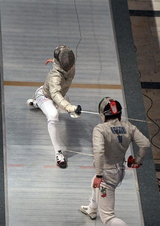 WARSAW, POLAND  FEBRUARY 25, 2017: Sabre de Wolodyjowski, the International Fencing Federation...