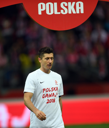 8 OCTOBER, 2017 - WARSAW, POLAND: Football World Cup RUSIA 2018 qualification match Poland - Montenegro / p Jakub Blaszczykowski (Poland)のeditorial素材