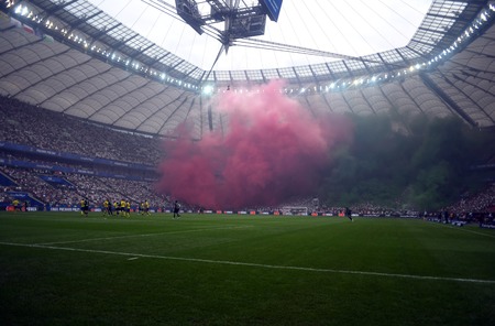 WARSAW, POLAND - MAY 02, 2018: Polish League Cup Final Arka Gdynia vs Legia Warsaw / p: Legia Warsaw fansのeditorial素材