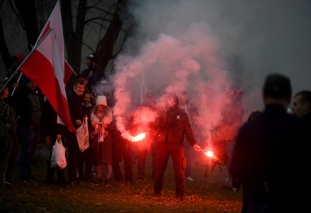 WARSAW, POLAND - OCTOBER 11, 2018: celebration of the 100th anniversary of regaining independence by Polando / p: Independence Dayのeditorial素材