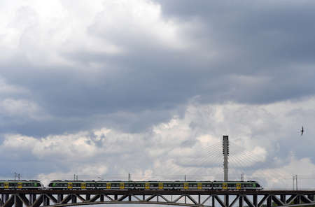 Warsaw, Poland, May 14, 2020: Warsaw during COVID-19 epidemic, Vistula river shore