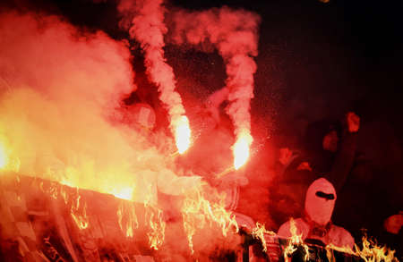 WARSAW, POLAND - NOVEMBER 28, 2021: Polish Football League game Legia Warszawa - Jagiellonia...