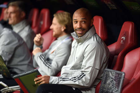 WARSAW, POLAND - JUNE 14, 2022: UEFA Nations League 2023 Poland - Belgium game o / p: Thierry Henry (Belgium)のeditorial素材