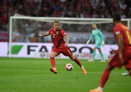 WARSAW, POLAND - JUNE 14, 2022: UEFA Nations League 2023 Poland - Belgium game o / p: Toby Alderweireld (Belgium)のeditorial素材