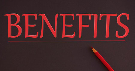 Word writing text Benefits. Business concept for Advantage Profit gained from something Payment...