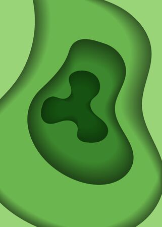 abstract banner with 3D with paper cut waves ,Vector design of the layout for presentations of banners, leaflets, posters and invitationsのイラスト素材