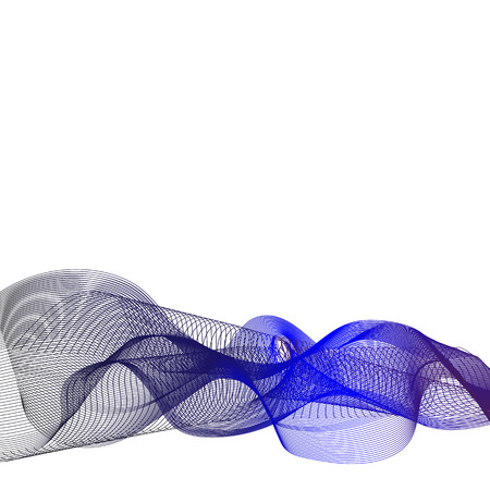 Abstract curved waves on white background. Used gradient tool and clipping mask.のイラスト素材