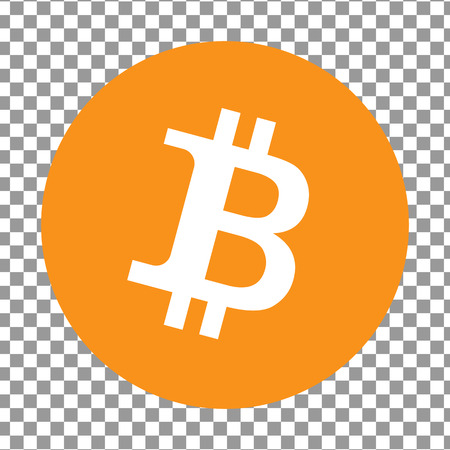 Bitcoin logo on transparrent background vector illustration.のイラスト素材