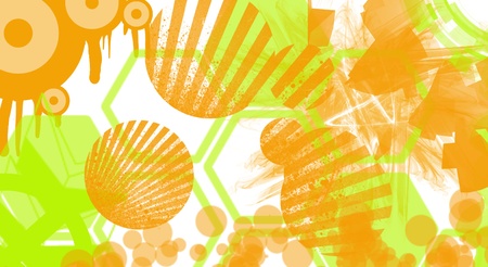 Lime and orangeのイラスト素材