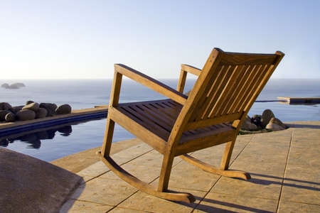 Great View of the ocean is available poolside at a resort in Costa Ricaの写真素材