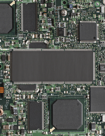 Electronic circuit board with copy-space in center