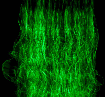 EL Wire Green Light Painting using a long shutter speedの写真素材