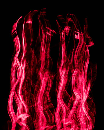 EL Wire Purple Light Painting using a long shutter speedの写真素材