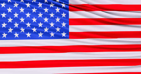3D render of American flag for Memorial Day, 4th of July, Independence Day.