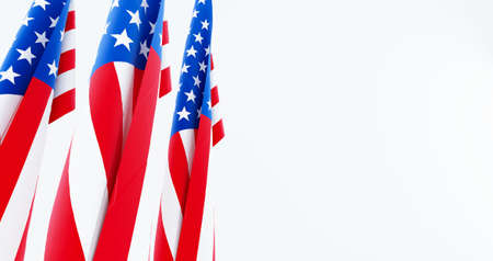 3D render of American flag for Memorial Day, 4th of July, Independence Day.