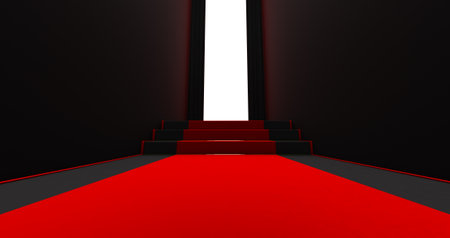 Golden yellow fabric texture background, 3D renderの写真素材