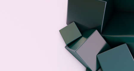Abstract 3d render, modern geometric background design, 3d gradient cube background.