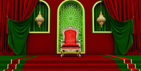 3d render of red fifteen percent isolated over white background,