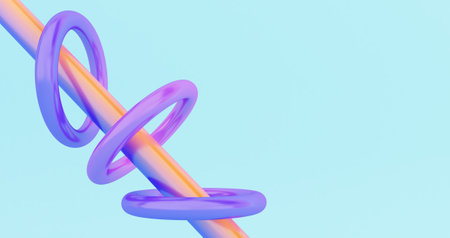 3D render of abstract 3D background, colored abstract shape